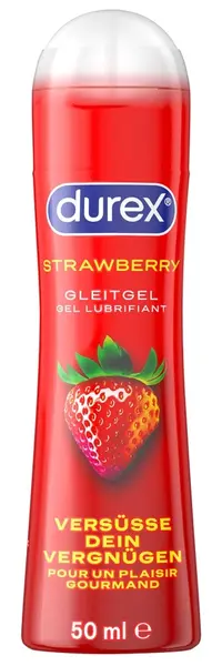 Durex Play Strawberry Lubricant Gel 50ml - Gentle, Flavoured, Water-Based
