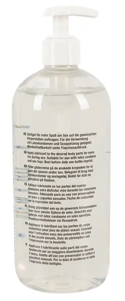 Just Glide Waterbased Lubricant 500 ml - Vegan, Universal Formula