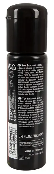 EROS Toy Glide Silicone-Compatible Lubricant 100ml Odourless Clear