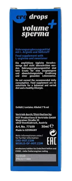 HOT Volume Men 30 ml - Dietary Supplement for Vitality Support