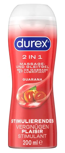 Durex Play 2in1 Massage Gel Guarana 200ml - Water-Based, Vegan