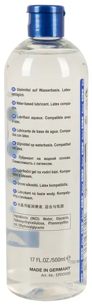 EROS Aqua Water-Based Lubricant 500ml - Neutral, Long-Lasting Formula