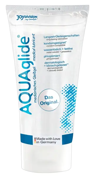 AQUAglide Water-Based Lubricant 50ml - Clear Formula, Compact Size