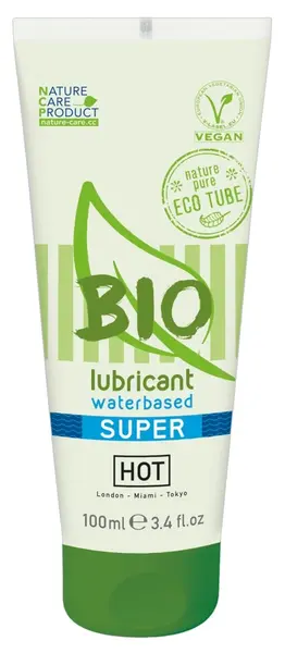 HOT BIO Super Water-Based Intimate Gel 100ml Vegan Organic Formula