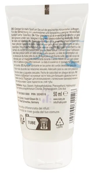Just Glide Toy Lube 50 ml Water-Based Lubricant for Devices and Accessories