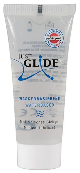 Just Glide Water-Based Lubricant 20ml - Vegan, Universal Formula