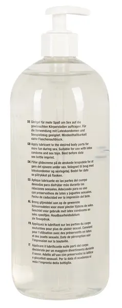 Just Glide Water-Based Lubricant 1L - Vegan, Latex-Compatible Formula