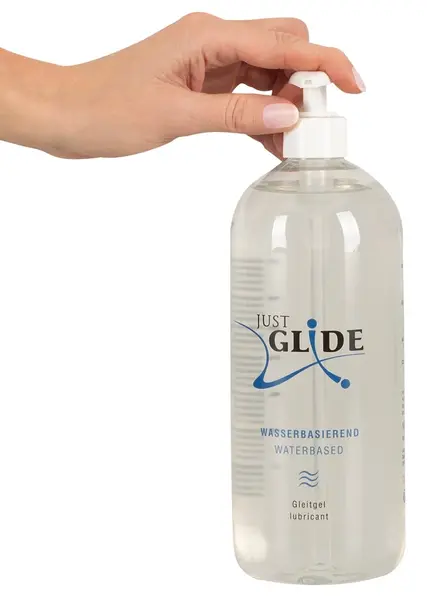 Just Glide Water-Based Lubricant 1L - Vegan, Latex-Compatible Formula