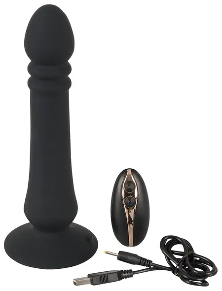 Black Velvets Anal Thruster Silicone Intimate Machine with Suction Cup 20 cm