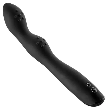 Rebel Curved Anal Vibrator Black 23.5cm Silicone Multi-Mode