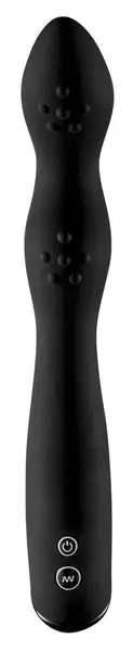 Rebel Curved Anal Vibrator Black 23.5cm Silicone Multi-Mode