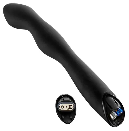 Rebel Curved Anal Vibrator Black 23.5cm Silicone Multi-Mode