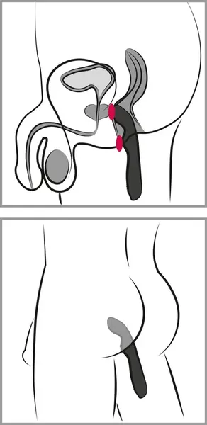 Rebel Curved Anal Vibrator Black 23.5cm Silicone Multi-Mode