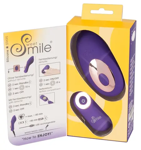 Sweet Smile RC Panty Vibrator Compact Remote-Controlled Silicone 8.8cm