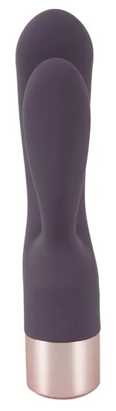 Elegant Double Vibe Silicone Intimate System, USB, 15.2 cm, Purple
