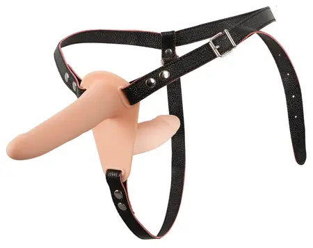 You2Toys Vibrating Double Strap-On Set, Adjustable Harness, Black