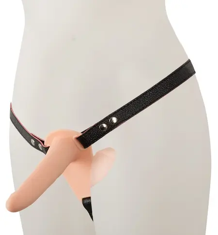 You2Toys Vibrating Double Strap-On Set, Adjustable Harness, Black
