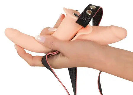 You2Toys Vibrating Double Strap-On Set, Adjustable Harness, Black