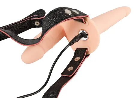 You2Toys Vibrating Double Strap-On Set, Adjustable Harness, Black