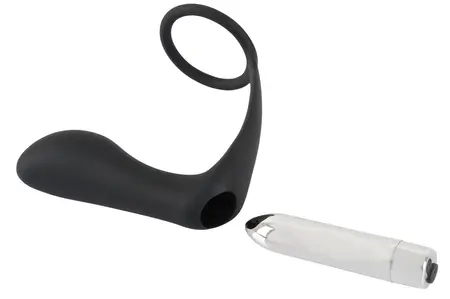 Bad Kitty Vibrating Intimate System with Ring & Plug, Rechargeable, Black