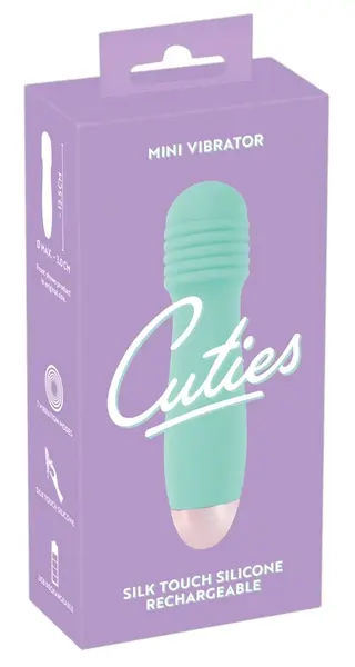 Cuties Mini Vibrator Green - Compact Waterproof Intimate Device 12.5 cm