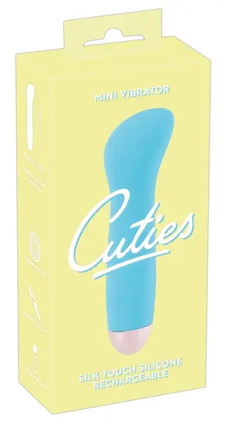 Cuties Mini Vibrating Device Blue 7-Mode USB Rechargeable Waterproof 12.9cm