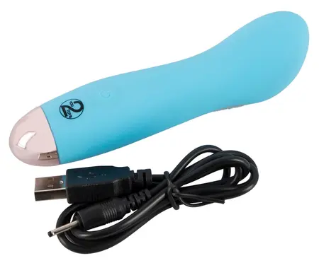 Cuties Mini Vibrating Device Blue 7-Mode USB Rechargeable Waterproof 12.9cm