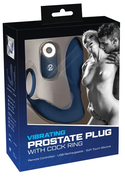 You2Toys Vibrating Silicone Prostate System with Remote, Black, 14.5 cm