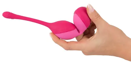 Sweet Smile Remote Vibrating Ball Duo Silicone 7 Modes Rechargeable Pink