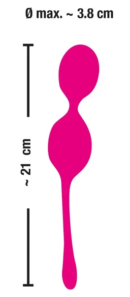 Sweet Smile Remote Vibrating Ball Duo Silicone 7 Modes Rechargeable Pink