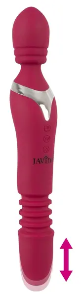 Javida Warming & Thrusting Massage Wand 27cm, 7 Modes, USB Rechargeable