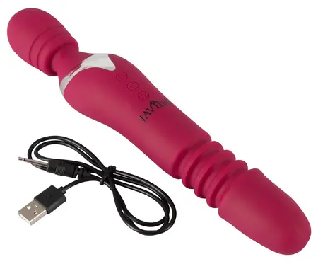Javida Warming & Thrusting Massage Wand 27cm, 7 Modes, USB Rechargeable