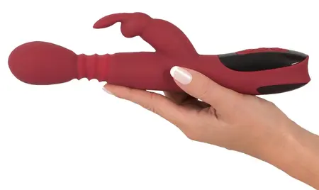 You2Toys Silicone Rabbit Intimate Machine Red-Black 10 Modes 26.5cm