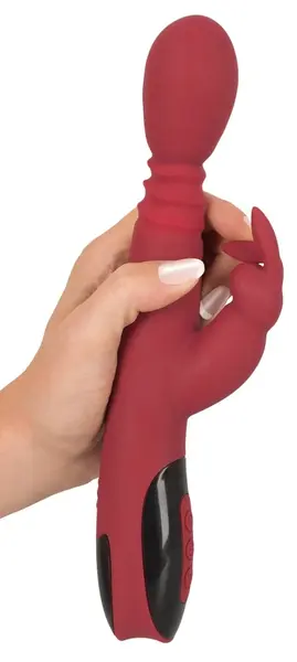 You2Toys Silicone Rabbit Intimate Machine Red-Black 10 Modes 26.5cm