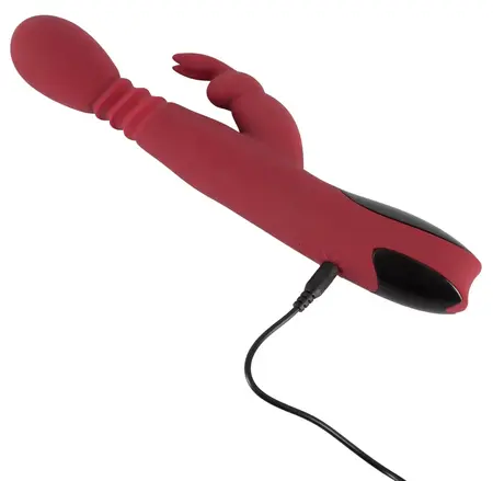 You2Toys Silicone Rabbit Intimate Machine Red-Black 10 Modes 26.5cm