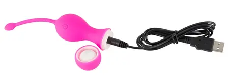 Sweet Smile RC Double Ball System Silicone Rechargeable Pink 16.4cm