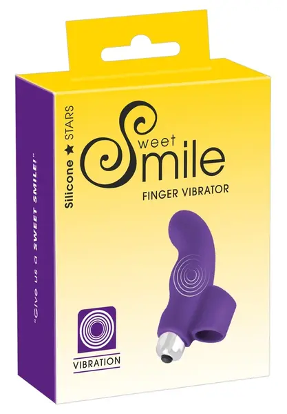 Sweet Smile Finger Model Intimate Massager Purple Silicone 9.3 cm