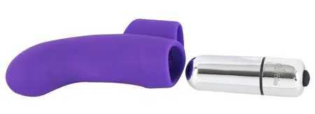 Sweet Smile Finger Model Intimate Massager Purple Silicone 9.3 cm