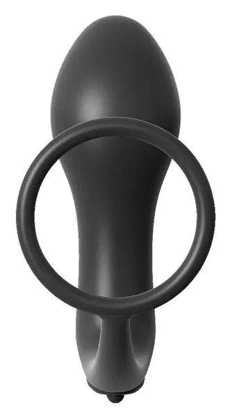 Pipedream Ass-Gasm Vibrating Black Intimate System with Cockring, 10.4cm