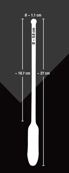 You2Toys Silicone Urethral Trainer Extra Long Black 27 cm Vibrating