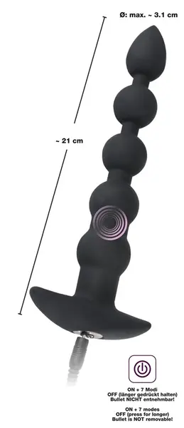 Black Velvets Bea 7-Mode Intimate Bead System, Silicone, Rechargeable