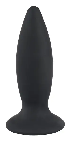 Black Velvets S Vibration Silicone Plug Rechargeable, 11cm, Black