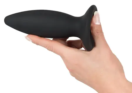 Black Velvets S Vibration Silicone Plug Rechargeable, 11cm, Black