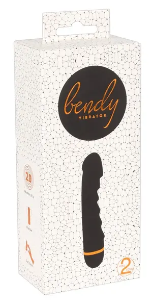 You2Toys Bendy Ripple Flexible Black Vibrator, 20 Modes, 16.5 cm