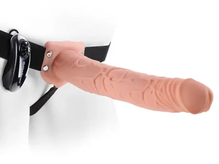 Fetish Fantasy Vibrating Strap-On System 29cm Beige Adjustable Harness