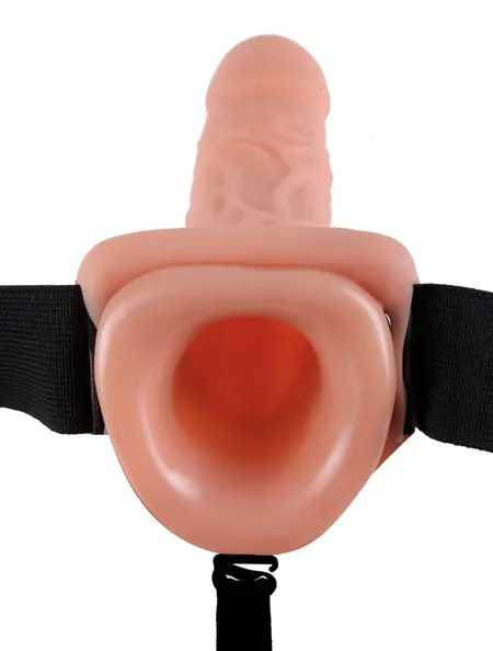Fetish Fantasy Vibrating Strap-On System 29cm Beige Adjustable Harness