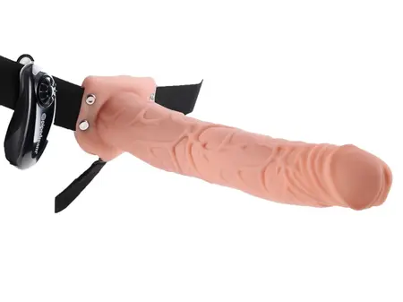 Fetish Fantasy Vibrating Strap-On System 29cm Beige Adjustable Harness