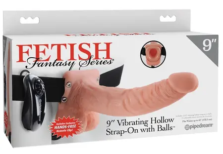 Fetish Fantasy Vibrating Hollow Strap-On 7” Adjustable Harness PVC