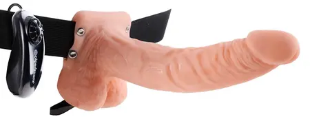 Fetish Fantasy Vibrating Hollow Strap-On 7” Adjustable Harness PVC