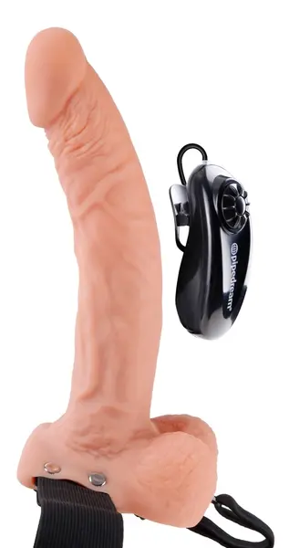Fetish Fantasy Vibrating Hollow Strap-On 7” Adjustable Harness PVC